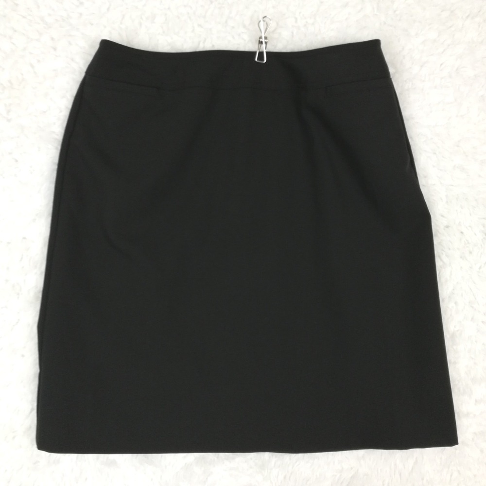 George Womens Pencil Skirt Rich Black‎ Wall B Above Knee Stretch 14 New
